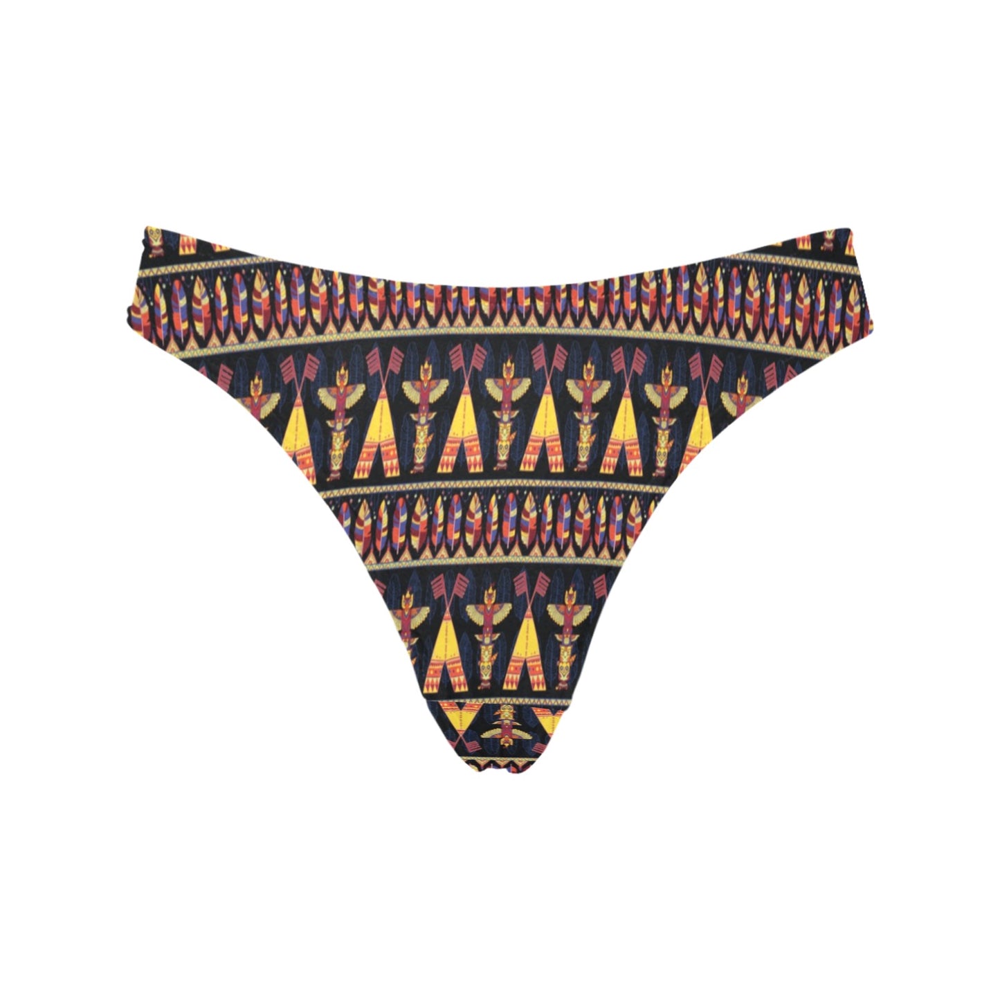 Totem Pole Design Women's Thongs