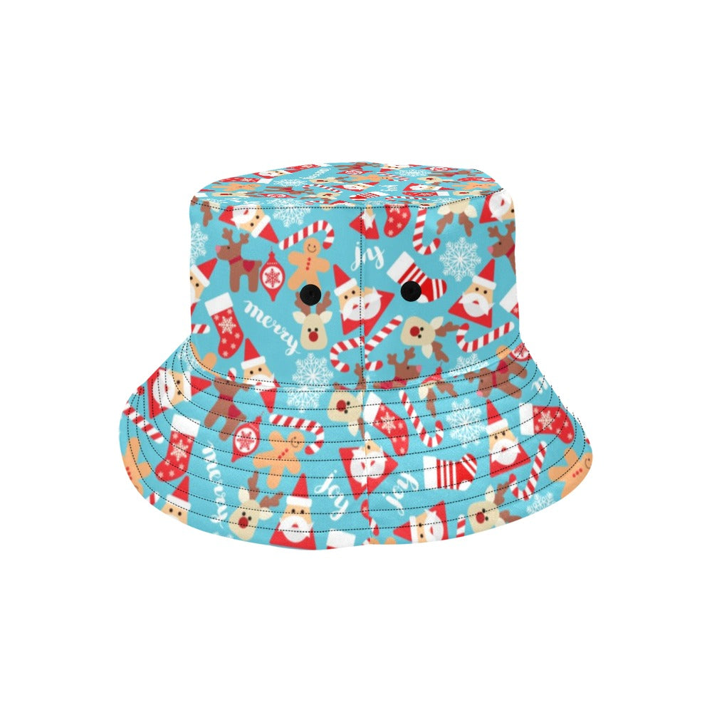 Santa Christmas Themed Print Design LKS306 Unisex Bucket Hat