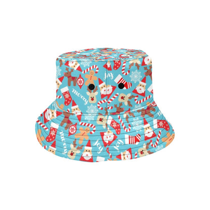 Santa Christmas Themed Print Design LKS306 Unisex Bucket Hat