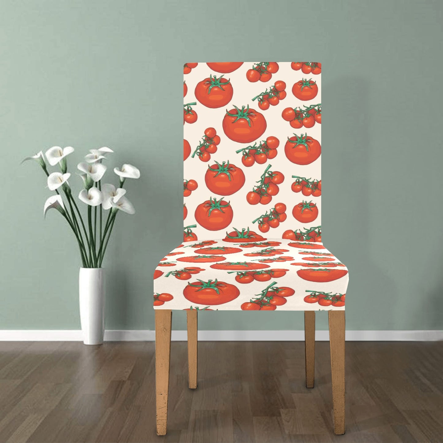 Tomato Print Design LKS302 Dining Chair Slipcover