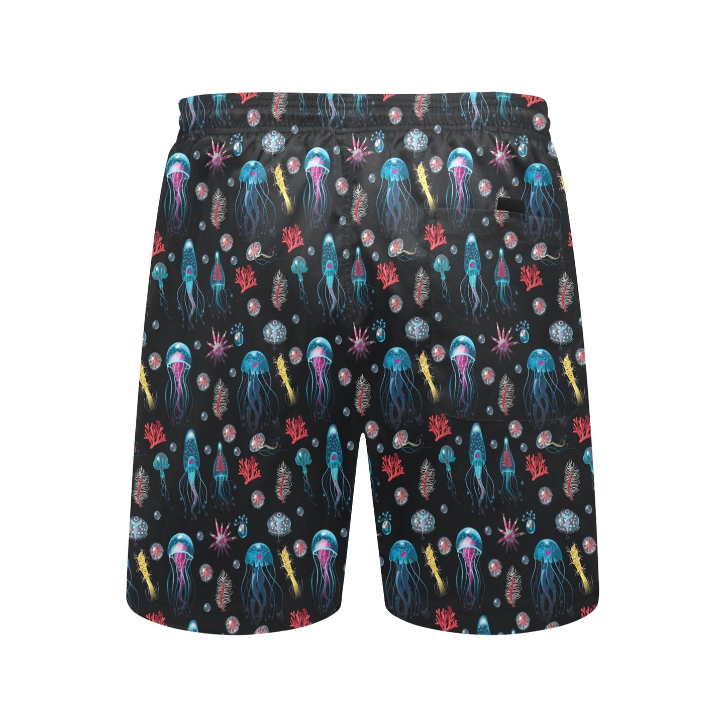 Jellyfish Underwater Print Men's Swim Trunks Beach Shorts