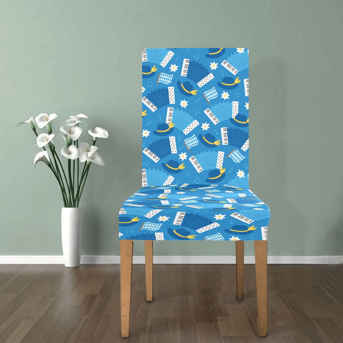 Accordion Print Design LKS401 Dining Chair Slipcover