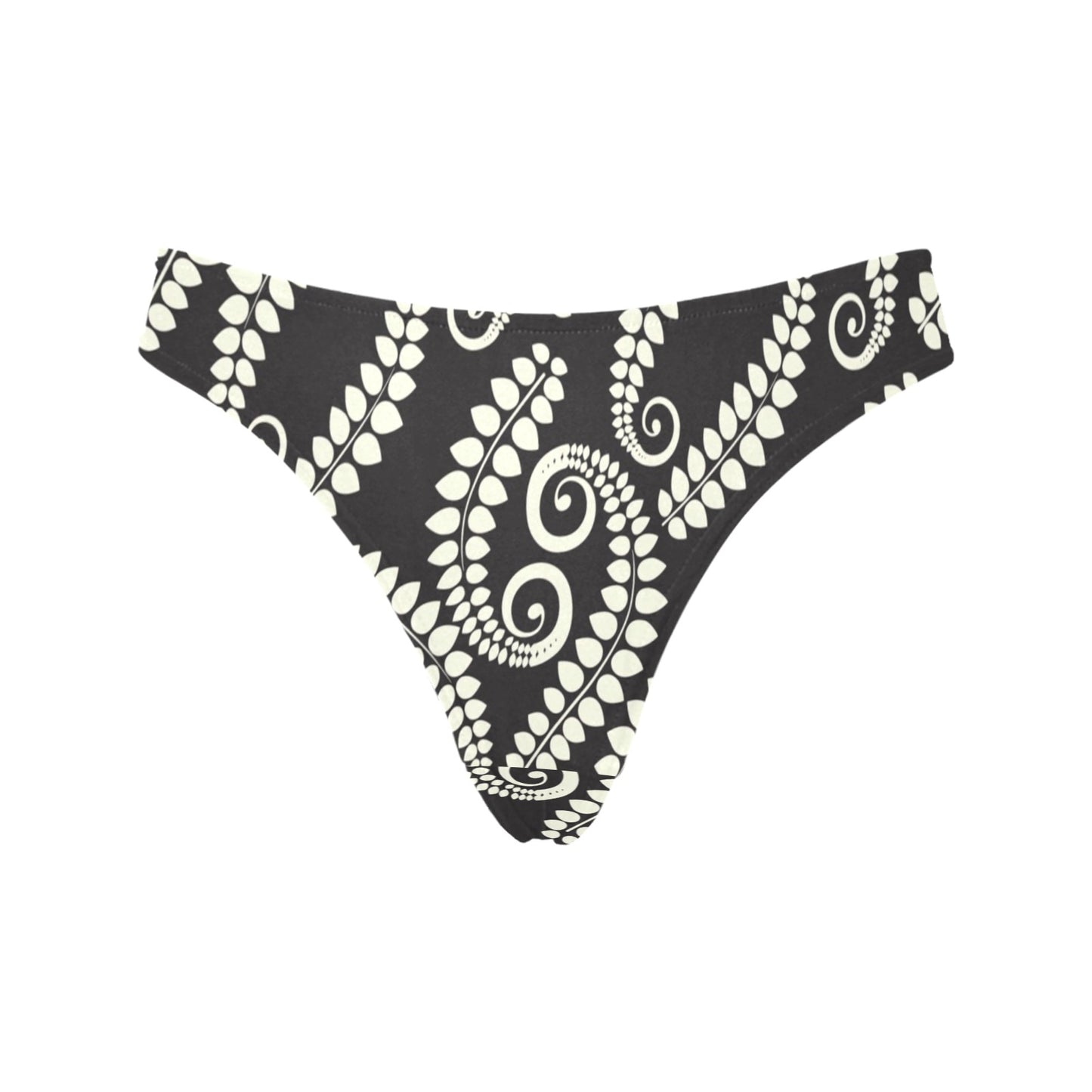 Fern Leave Print Pattern Women's Thongs
