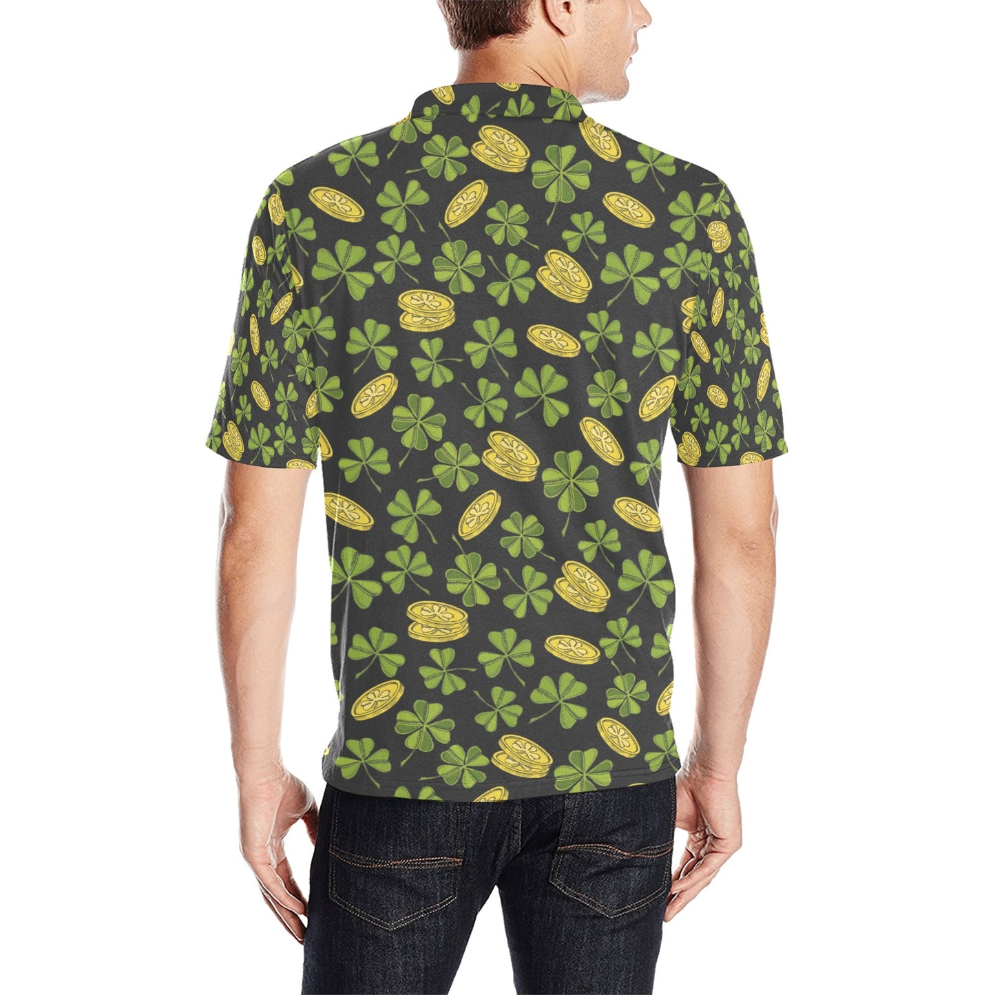 St Patricks Day Print Design LKS305 Men Polo Shirt