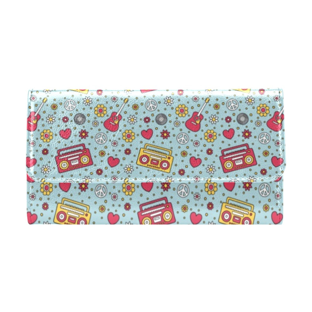 Hippie Print Design LKS307 Women's Trifold Wallet