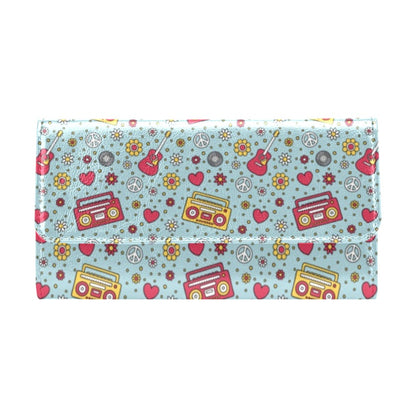 Hippie Print Design LKS307 Women's Trifold Wallet