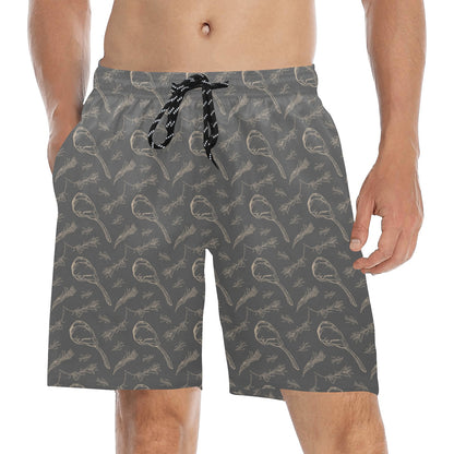 Steak Print Design LKS302 Men's Swim Trunks Beach Shorts