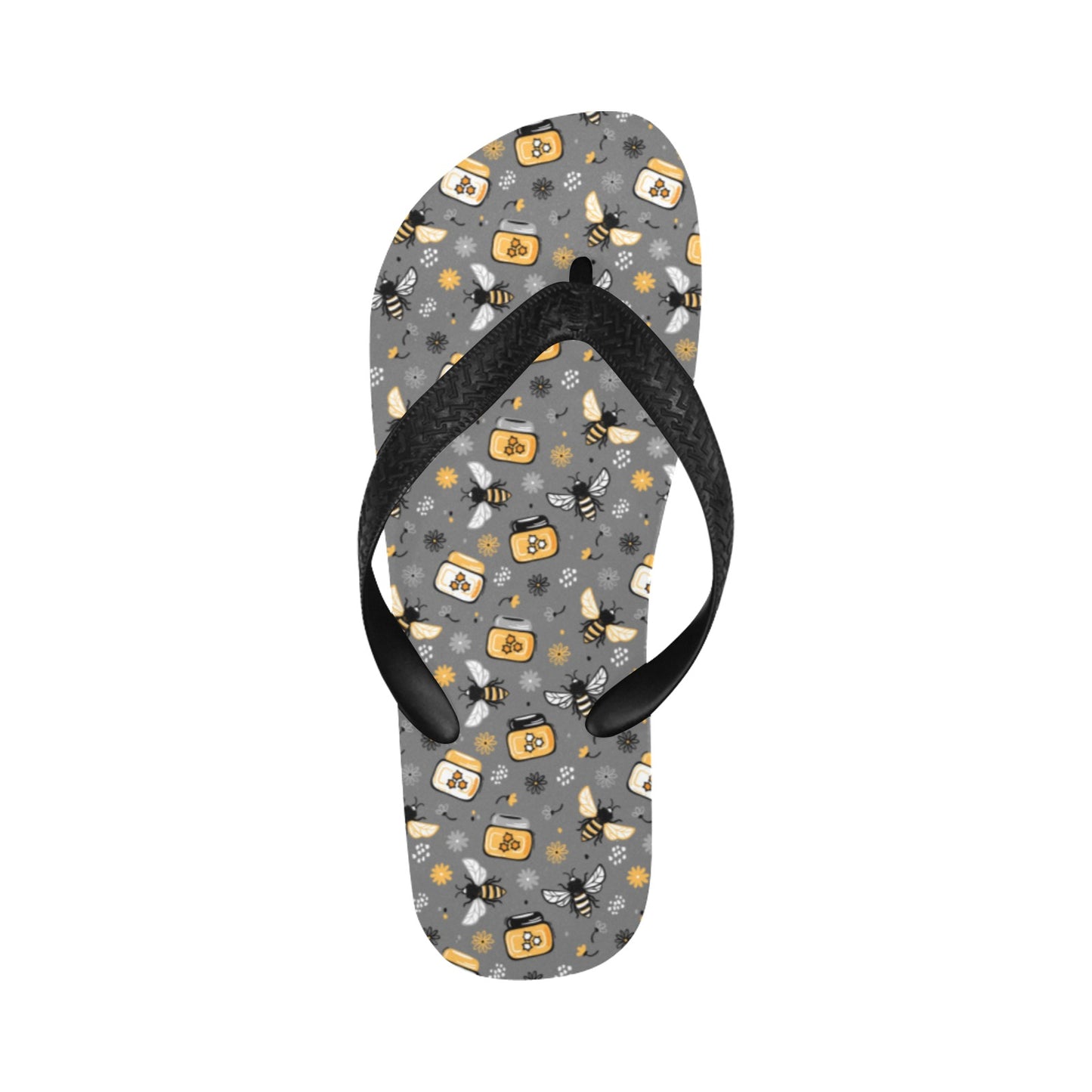 Honey Bee Print Design LKS301 Flip Flops