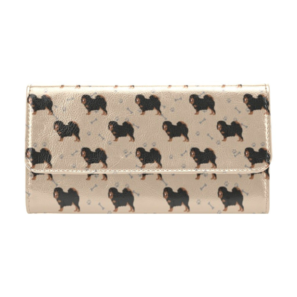 Tibetan Mastiffs Print Design LKS301 Women's Trifold Wallet