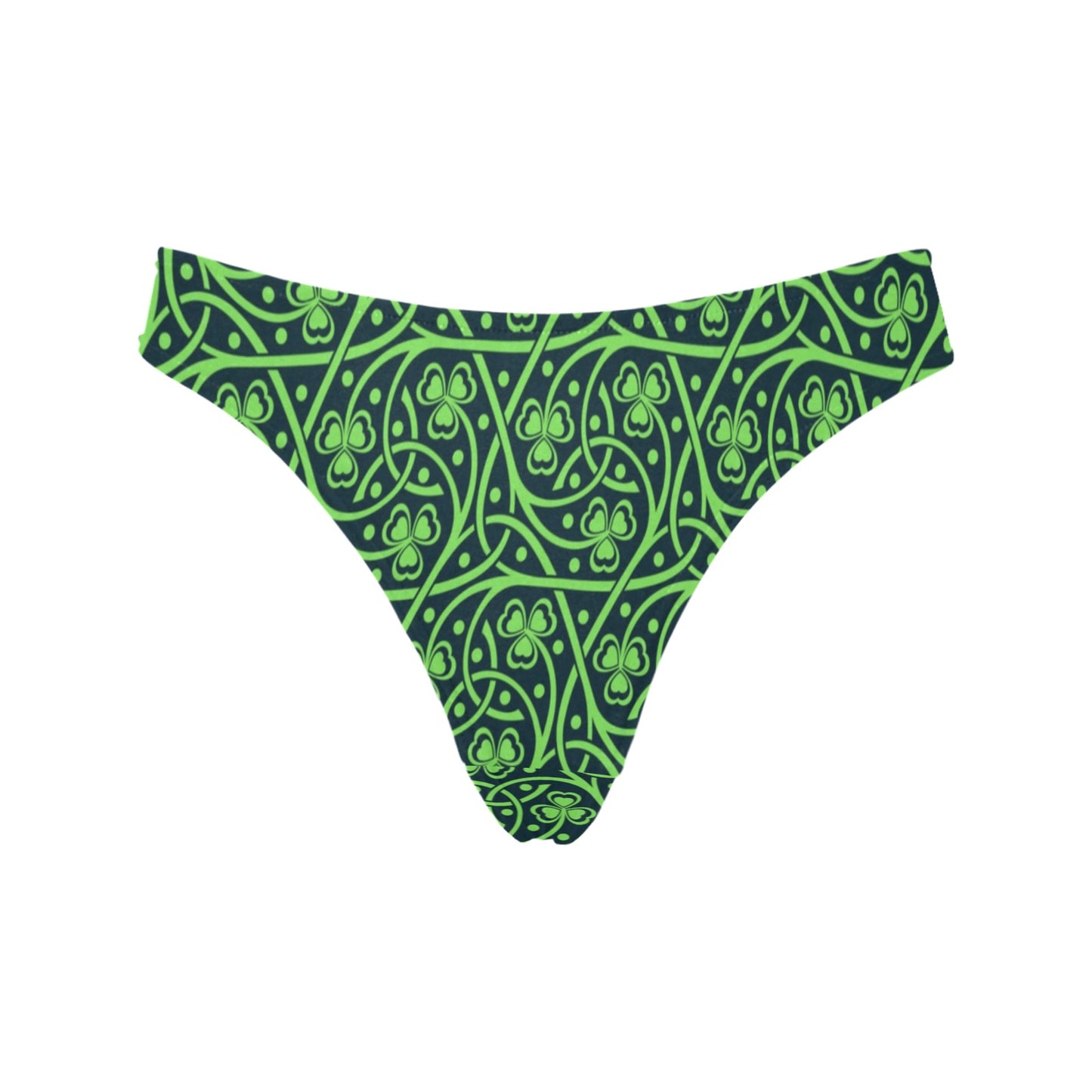 Shamrock Themed Print Women's Thongs