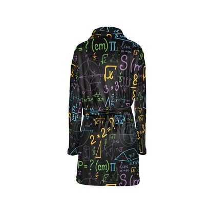 Math Pattern Print Design 03 Women's Fleece Robe