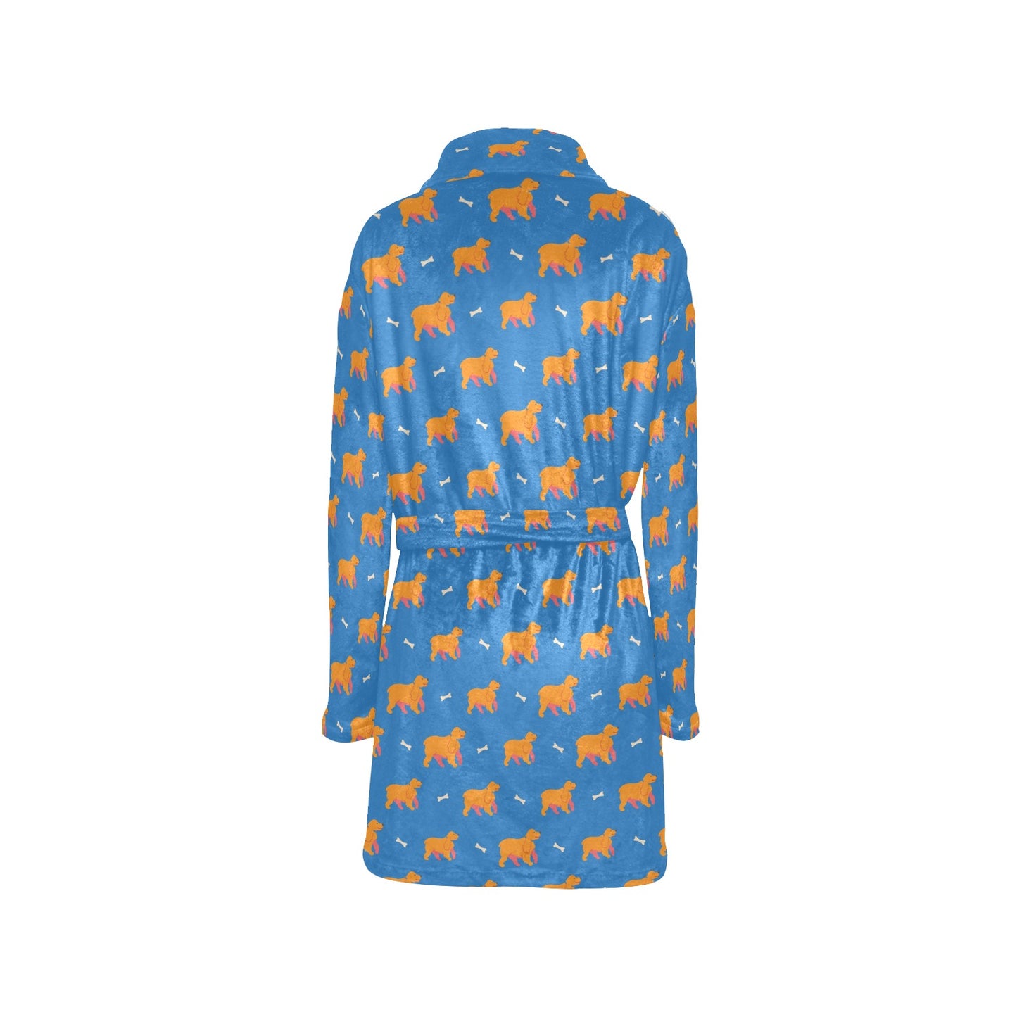 Cocker Pattern Print Design 04 Women's Fleece Robe