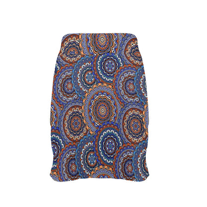 Mandala Boho Chic Design Print 17" Golf & Pickleball Skort with Pockets