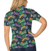 Gecko Colorful Pattern Print Design 01 Women's Polo Shirt