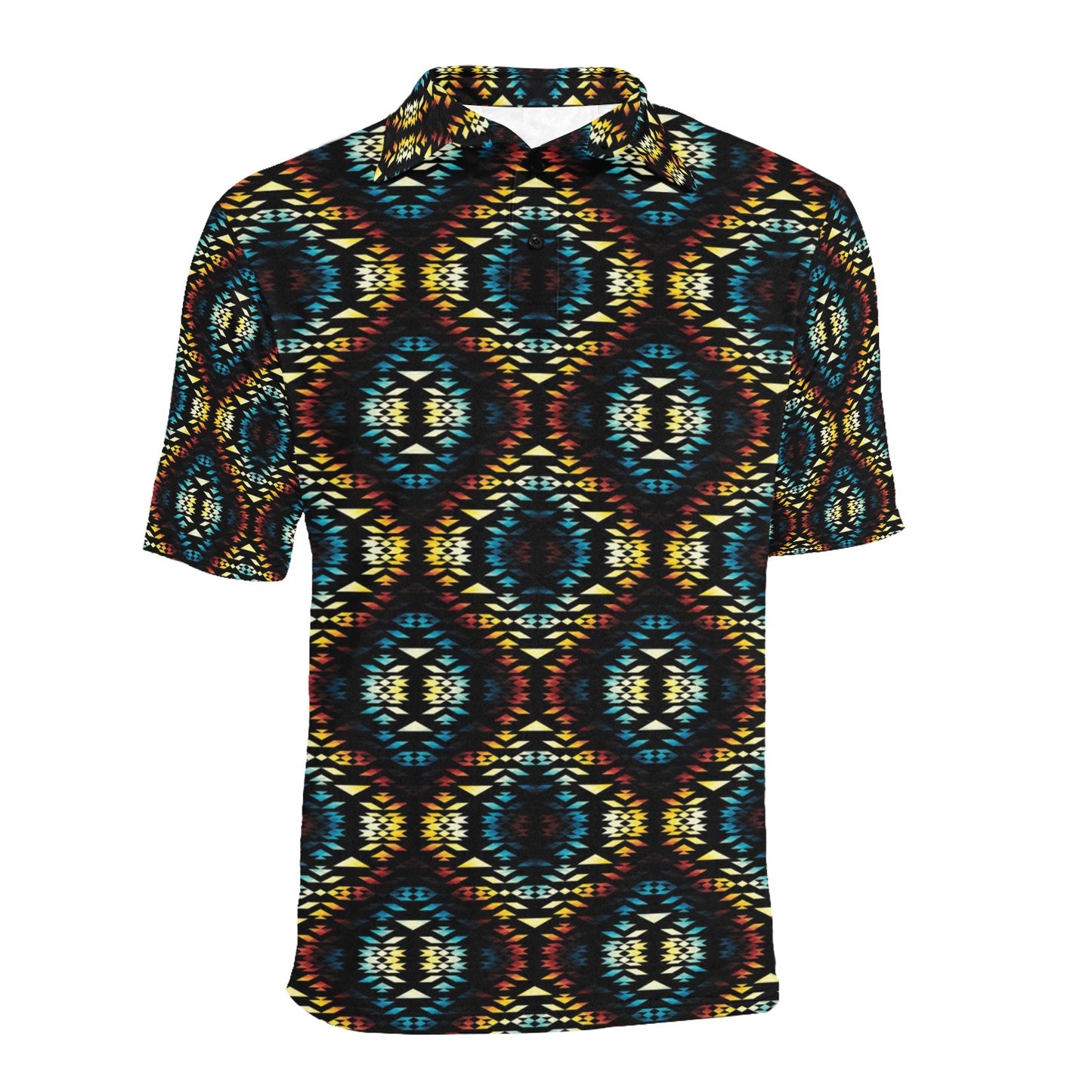 Tribal Pattern Print Design LKS309 Men Polo Shirt