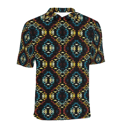 Tribal Pattern Print Design LKS309 Men Polo Shirt