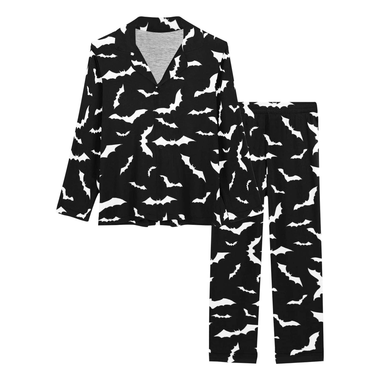 Bat Pattern Print Design 05 Women's Long Pajama Set