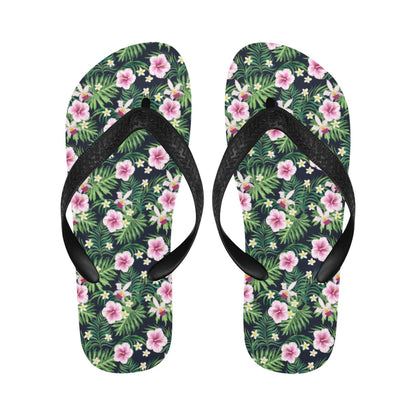 Hibiscus Tropical Print Design LKS309 Flip Flops