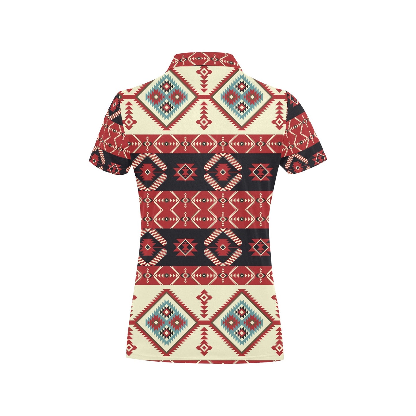 Navajo Pattern Print Design A05 Women's Polo Shirt