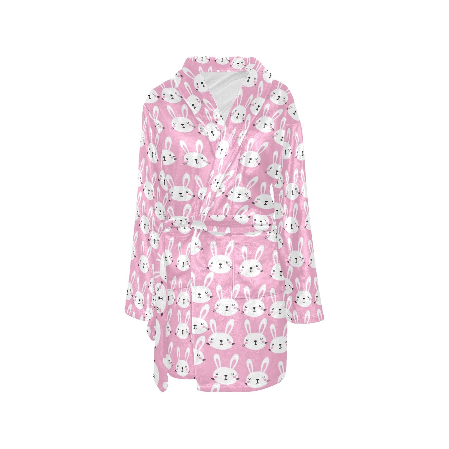 Rabbit Print Design LKS401 Women's Fleece Robe
