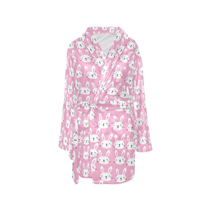 Rabbit Print Design LKS401 Women's Fleece Robe