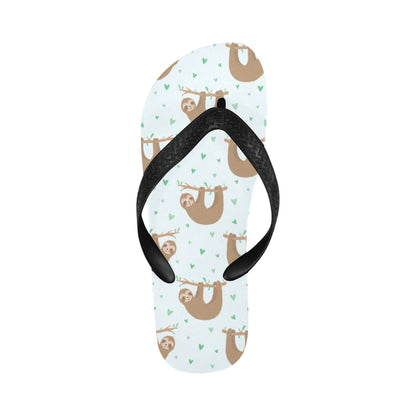 Sloth Print Design LKS308 Flip Flops