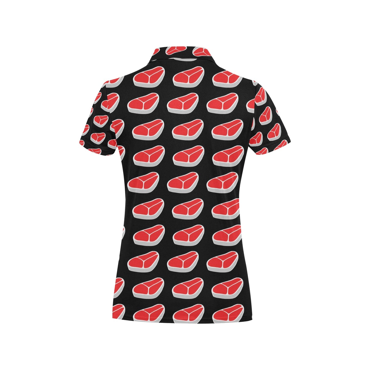 Steak Print Design LKS303 Women's Polo Shirt