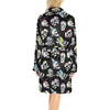 Skull Print Design LKS3013 Women's Fleece Robe