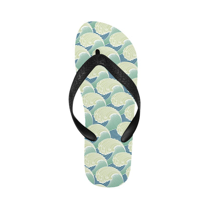 Wave Japan Style Print Design LKS302 Flip Flops