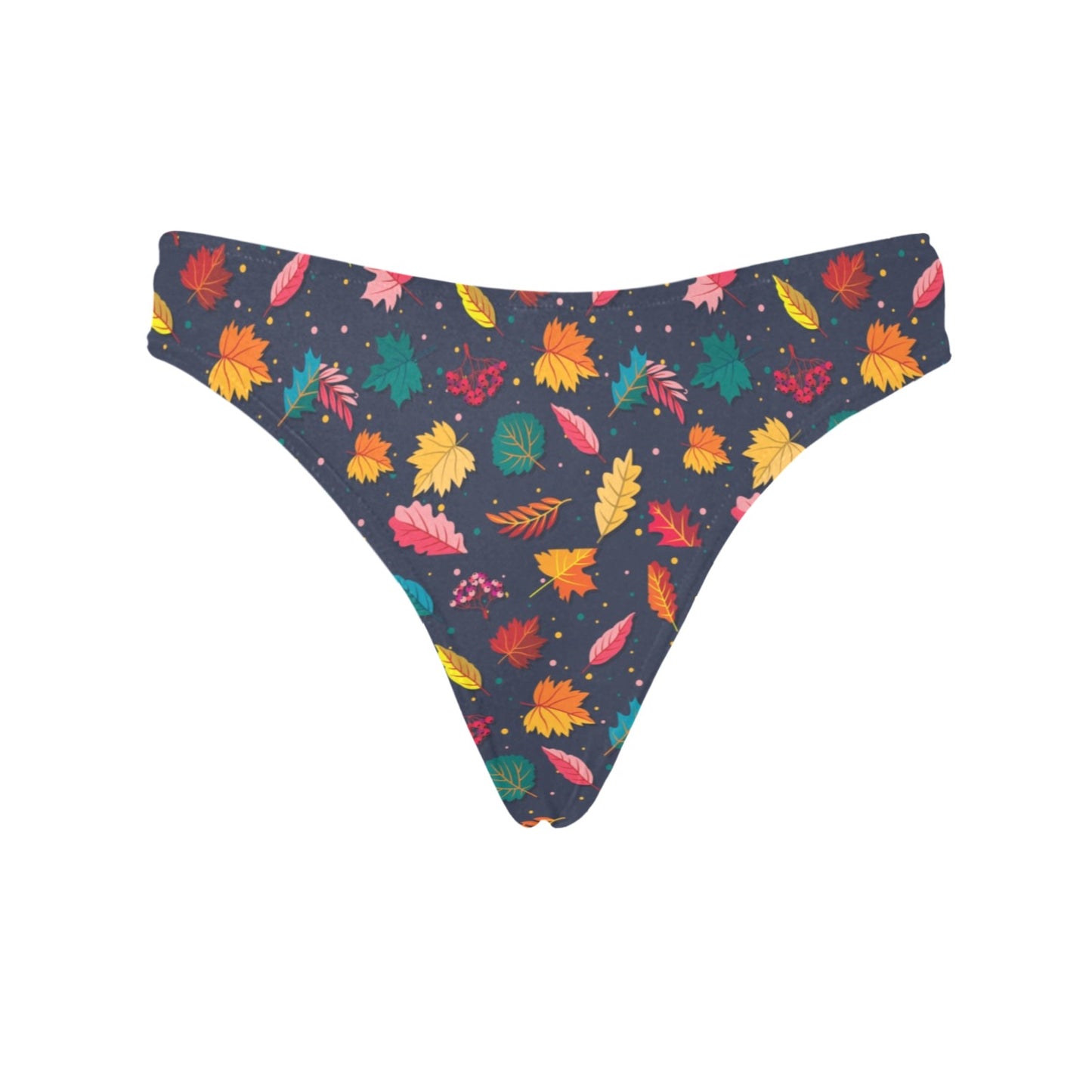 Elm Leave Colorful Print Pattern Women's Thongs