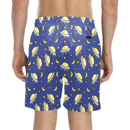 UFO Print Design LKS309 Men's Swim Trunks Beach Shorts