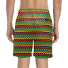 Rasta Reggae Color Themed Men's Swim Trunks Beach Shorts