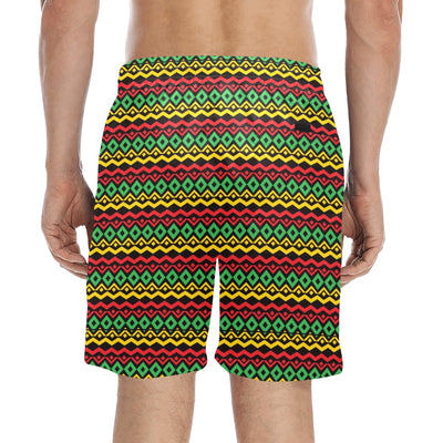 Rasta Reggae Color Themed Men's Swim Trunks Beach Shorts