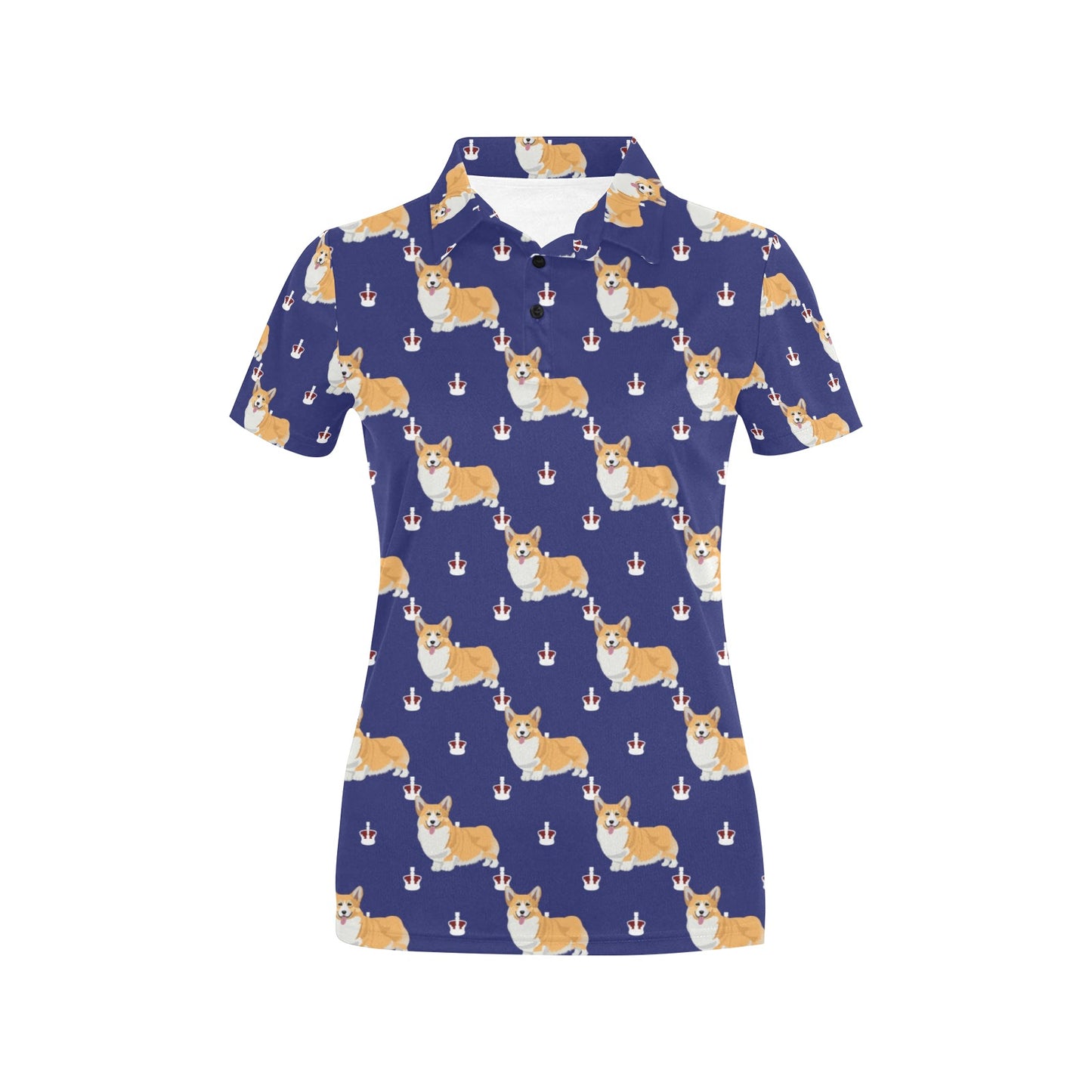 Pembroke Welsh Corgis Pattern Print Design A07 Women's Polo Shirt