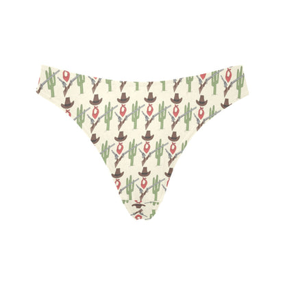 Western Cowboy Print Women's Thongs