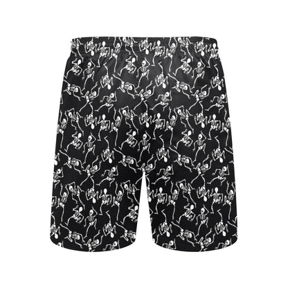 Skeleton Style Print Men's Swim Trunks Beach Shorts