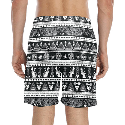 Tribal Pattern Print Design LKS305 Men's Swim Trunks Beach Shorts