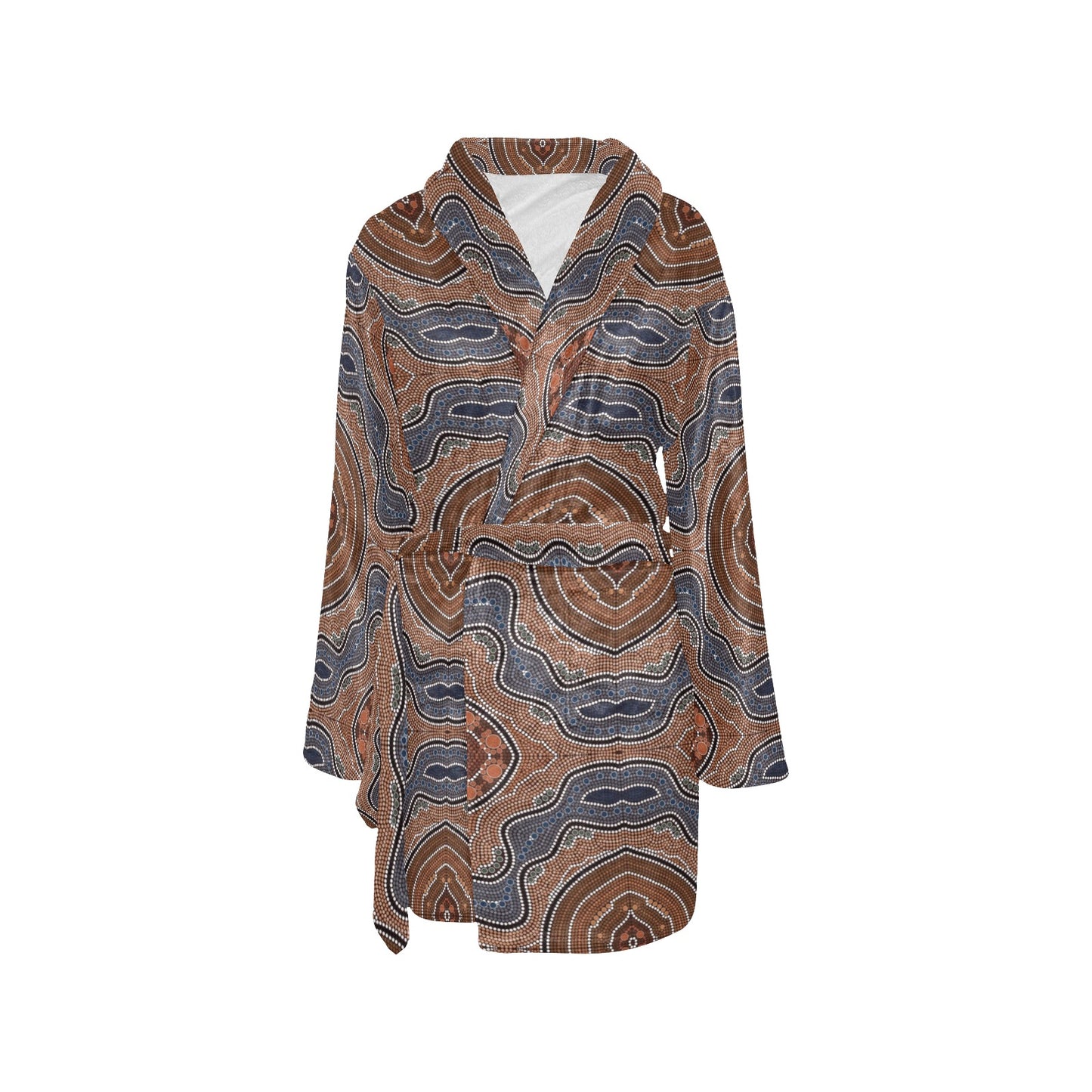 Aboriginal Pattern Print Design 01 Women's Fleece Robe