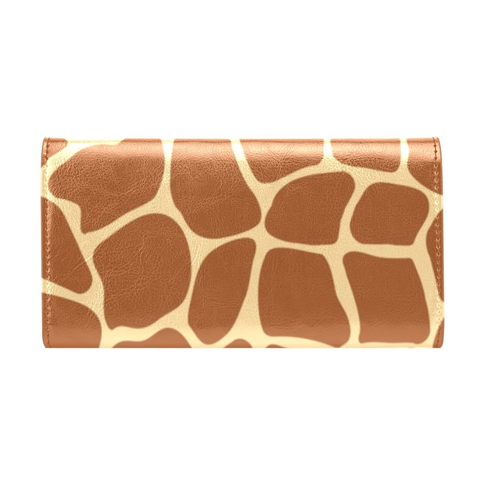 Giraffe Texture Print Women's Trifold Wallet