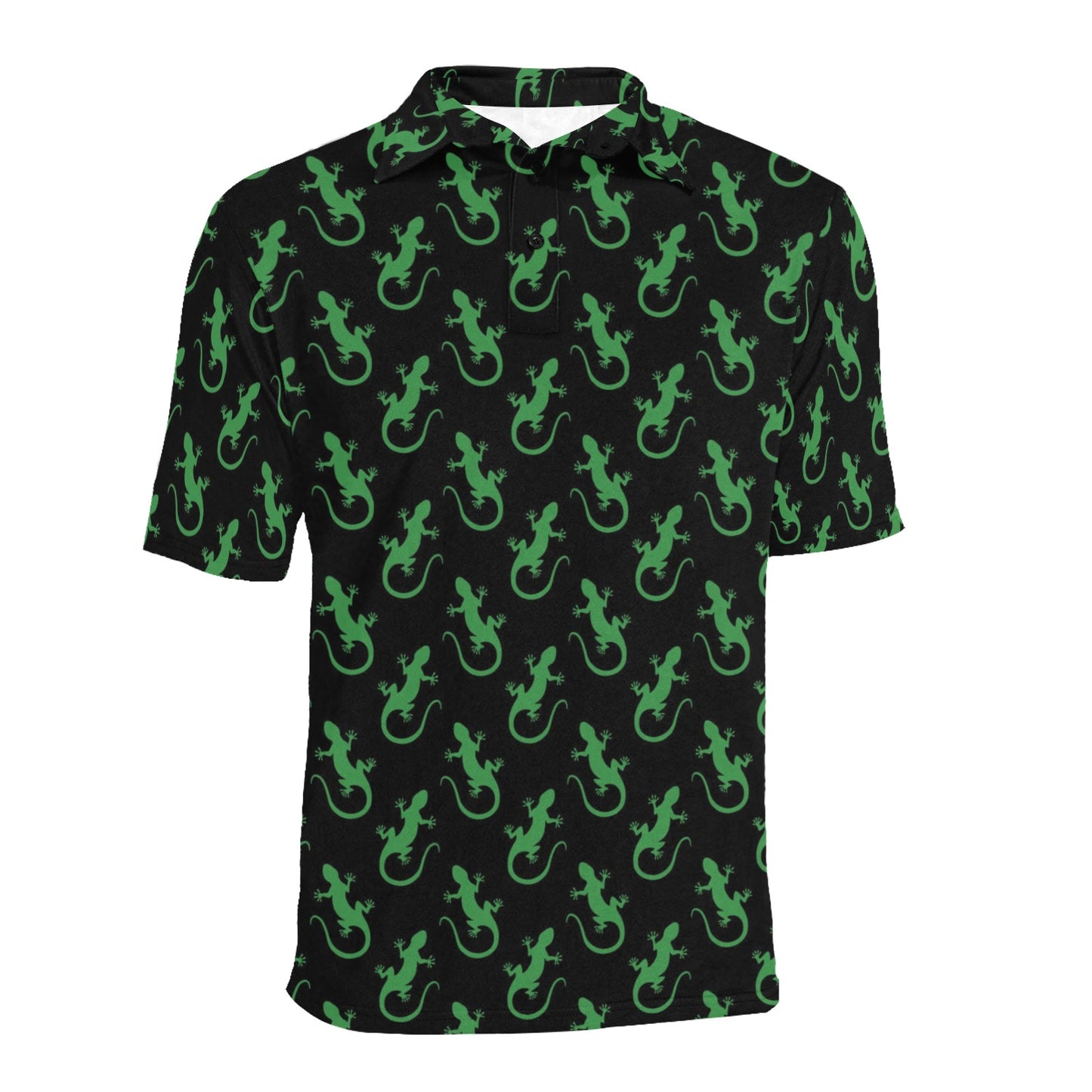lizard Print Design LKS401 Men Polo Shirt