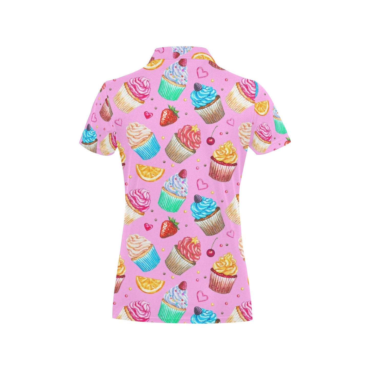 Cupcake Pattern Print Design CP05 Women's Polo Shirt