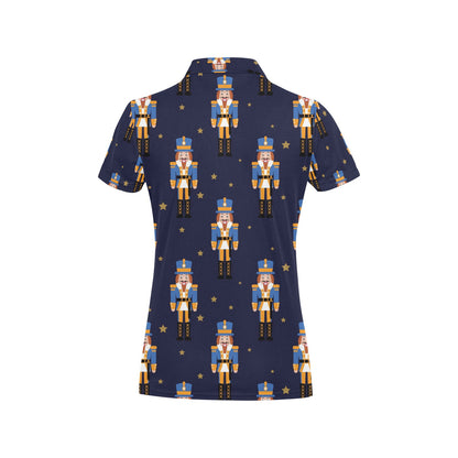 Nutcracker Pattern Print Design A04 Women's Polo Shirt