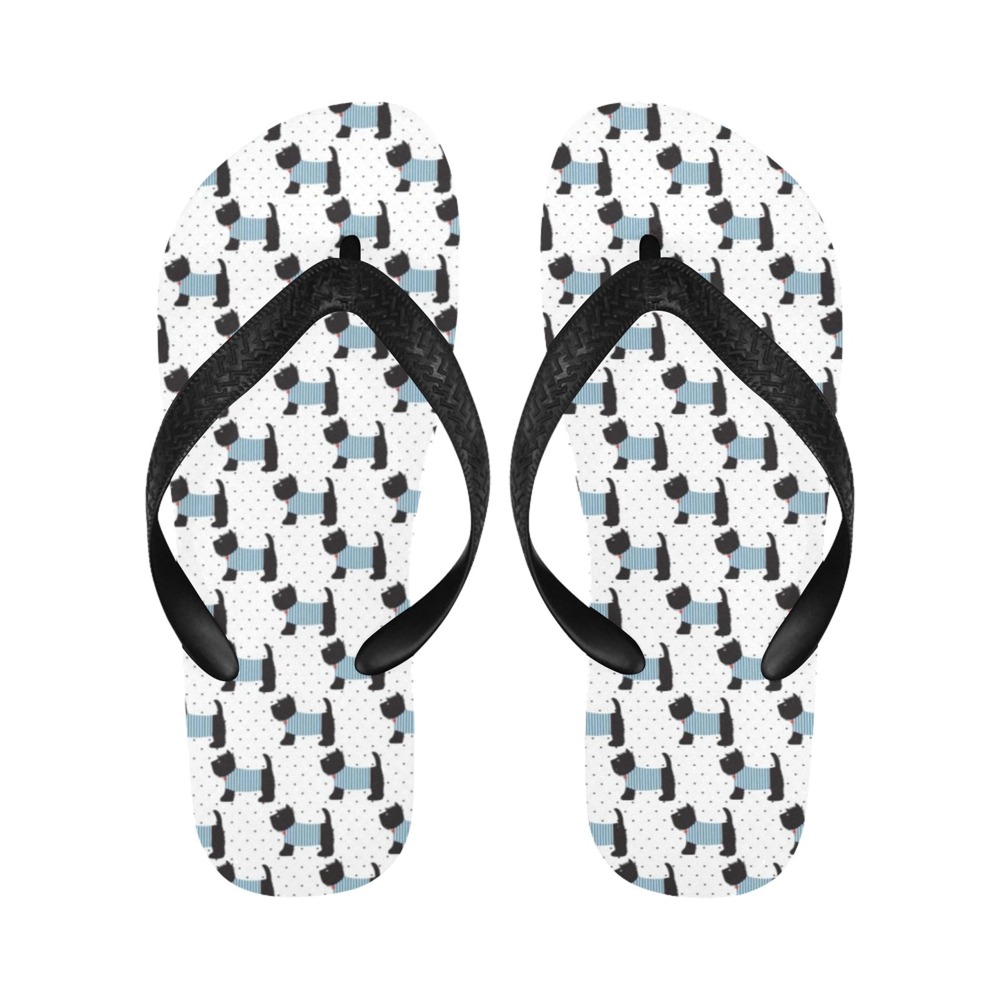 Scottish Terriers Print Design LKS3012 Flip Flops