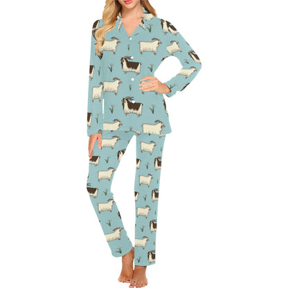 Goat Pattern Print Design 02 Women's Long Pajama Set