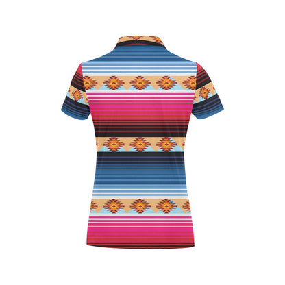 Mexican Pattern Print Design 03 Women's Polo Shirt