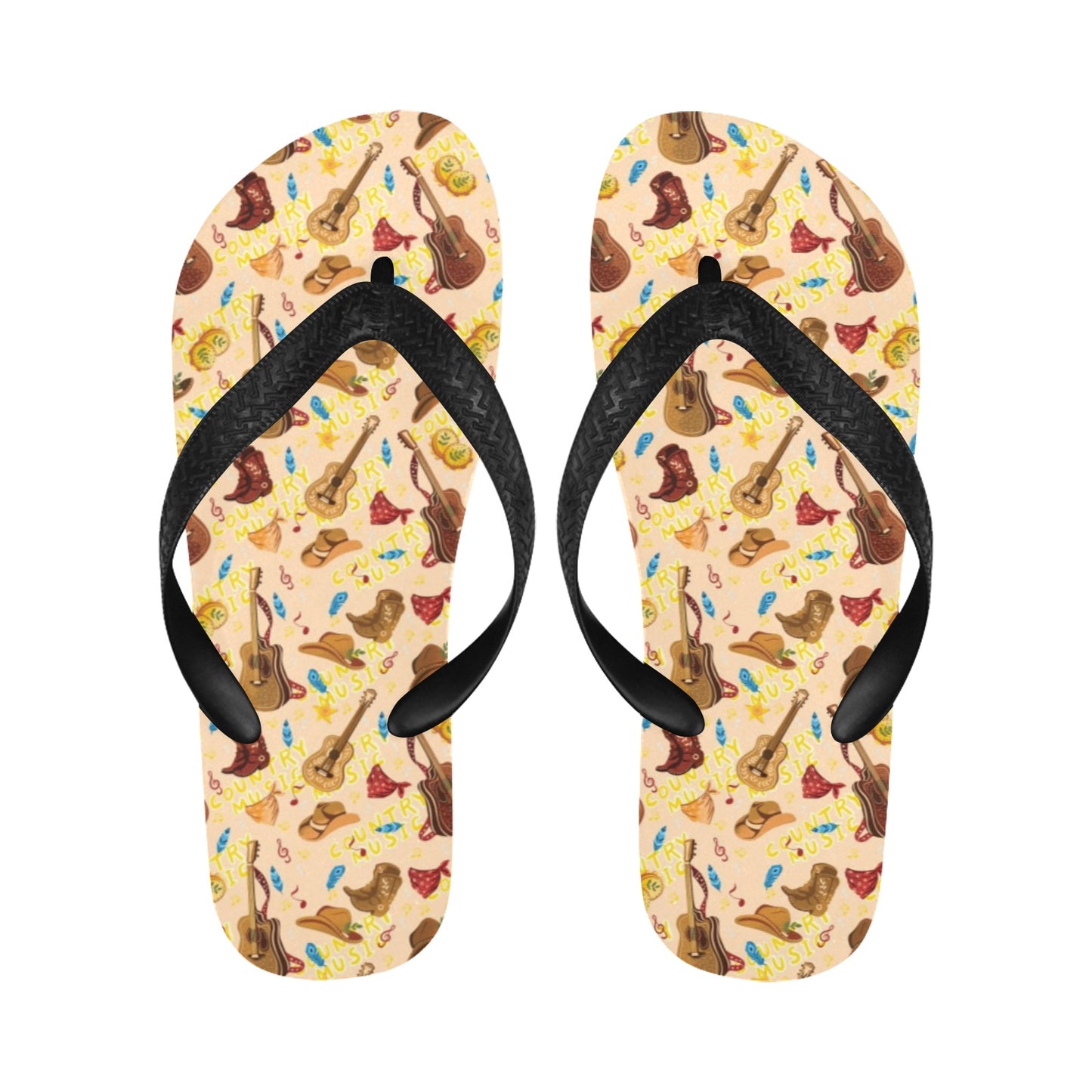 Western Lifestyle Print Design LKS303 Flip Flops