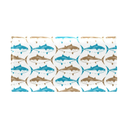 Tuna Fish Print Design LKS301 Women's Trifold Wallet