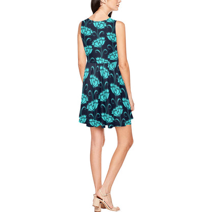 Carnations Pattern Print Design CN06 Sleeveless Dress