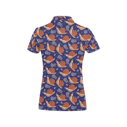 Snail Print Design LKS401 Women's Polo Shirt
