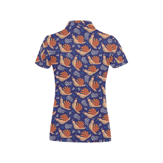 Snail Print Design LKS401 Women's Polo Shirt
